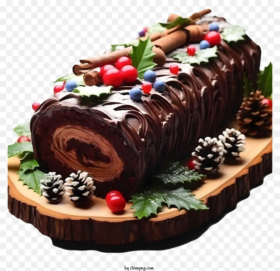Шоколадный торт，Wooden Board PNG