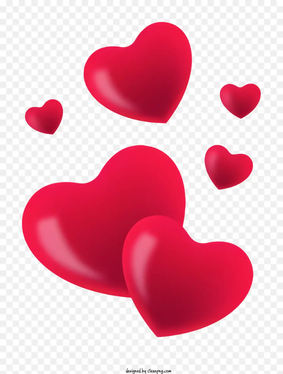 Сердце в форме объектов，Плавающие формы сердца PNG