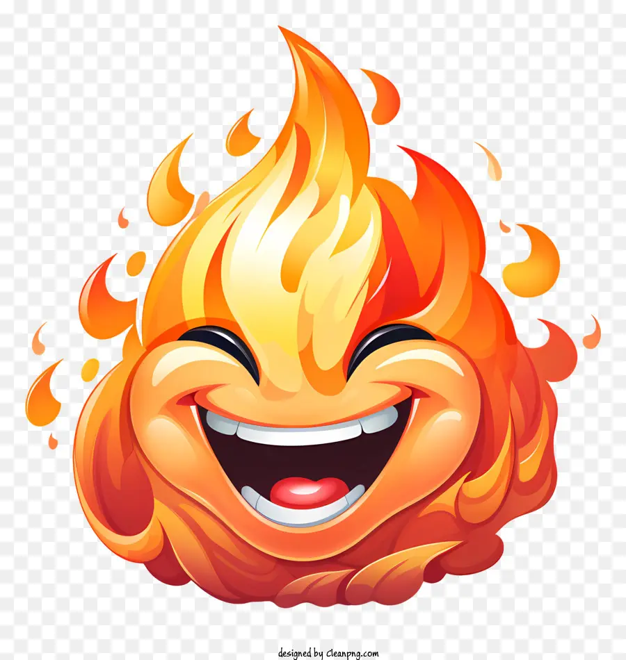 Огненное существо，улыбается PNG