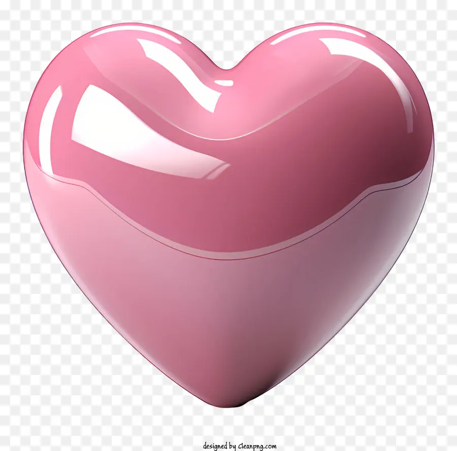 розовое сердце，Глянцевая отделка PNG