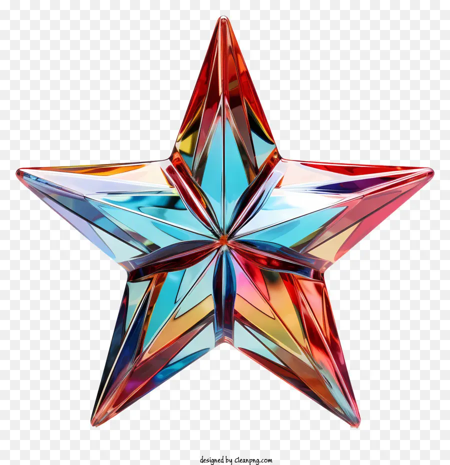Красочное украшение звезды，богато украшенный звездный объект PNG