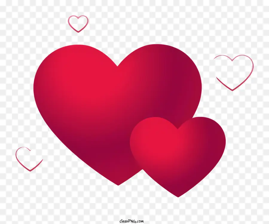 красные сердца，любовь PNG