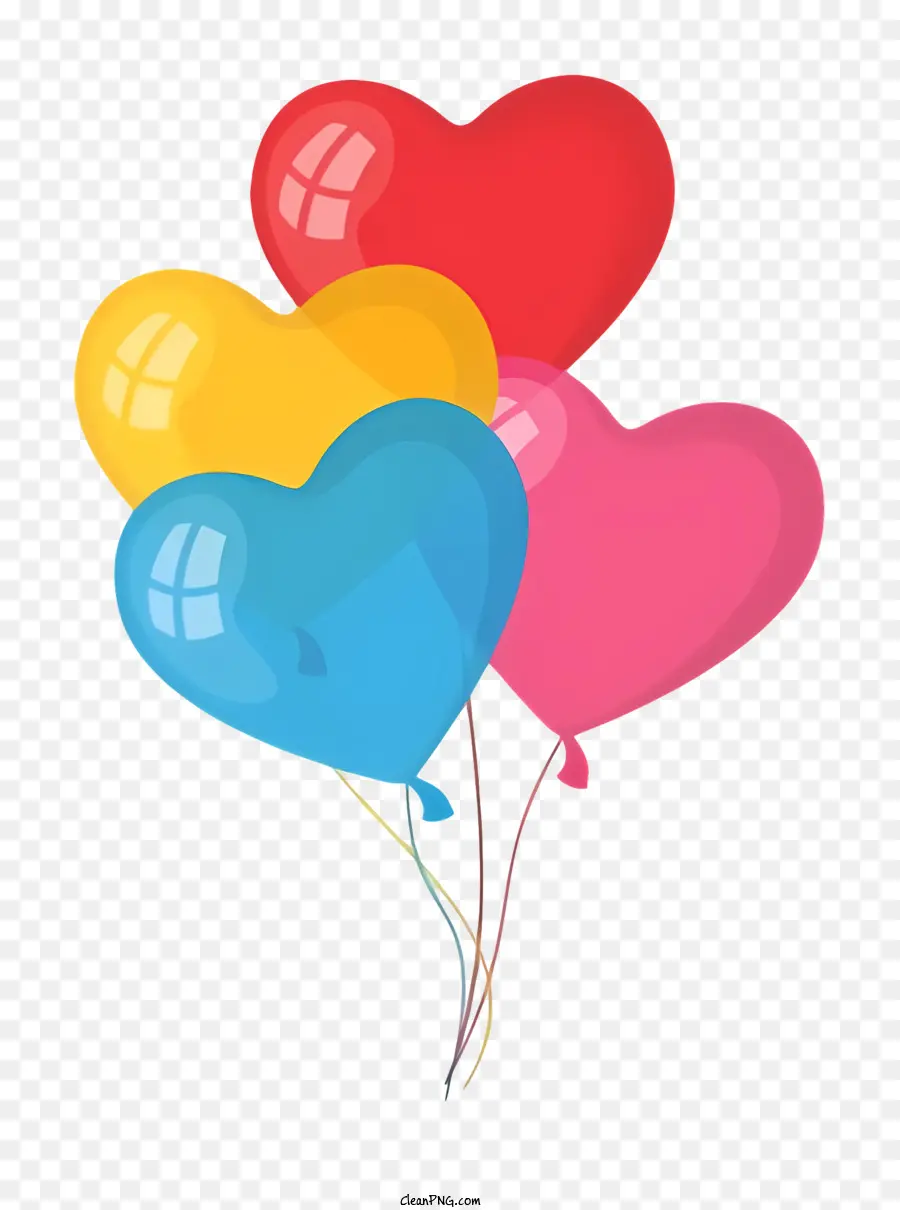воздушные шары，Heartshaped PNG