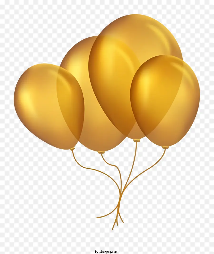 Золотые воздушные шары，блестящие воздушные шары PNG