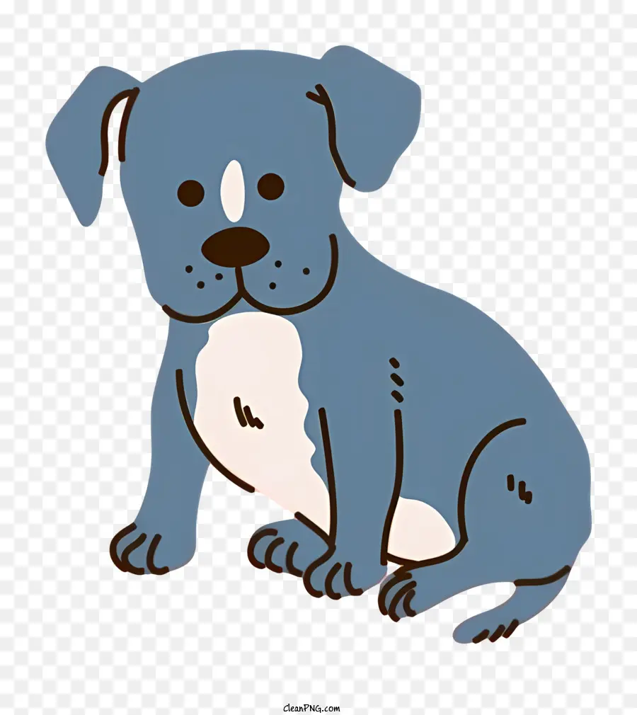 голубая собака，Заинтересованное выражение PNG