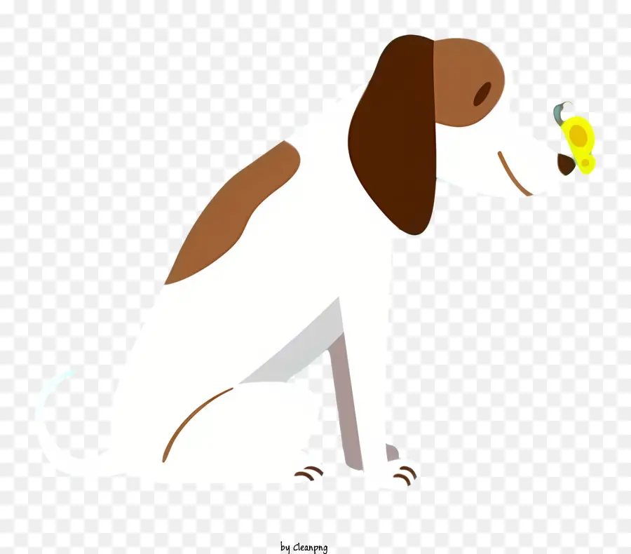 мультфильм собака，коричневая и белая собака PNG
