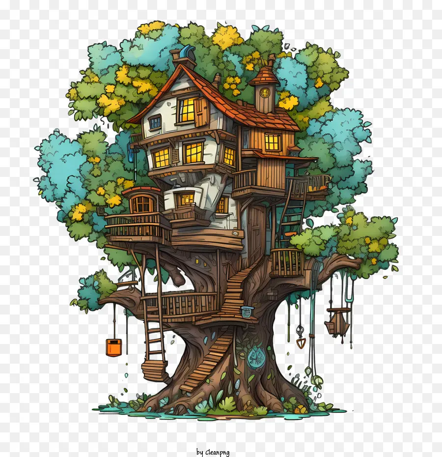 Tree House，лес PNG