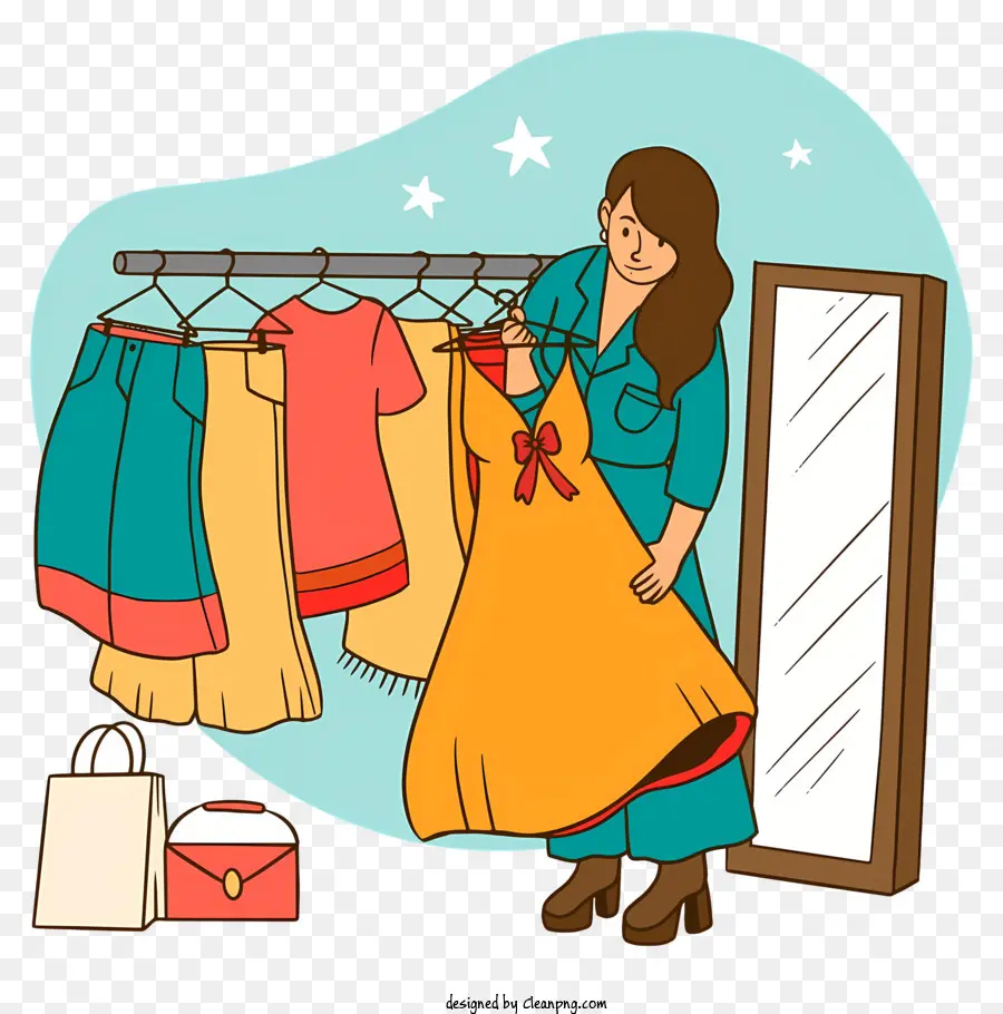 Женская одежда，одевать покупки PNG