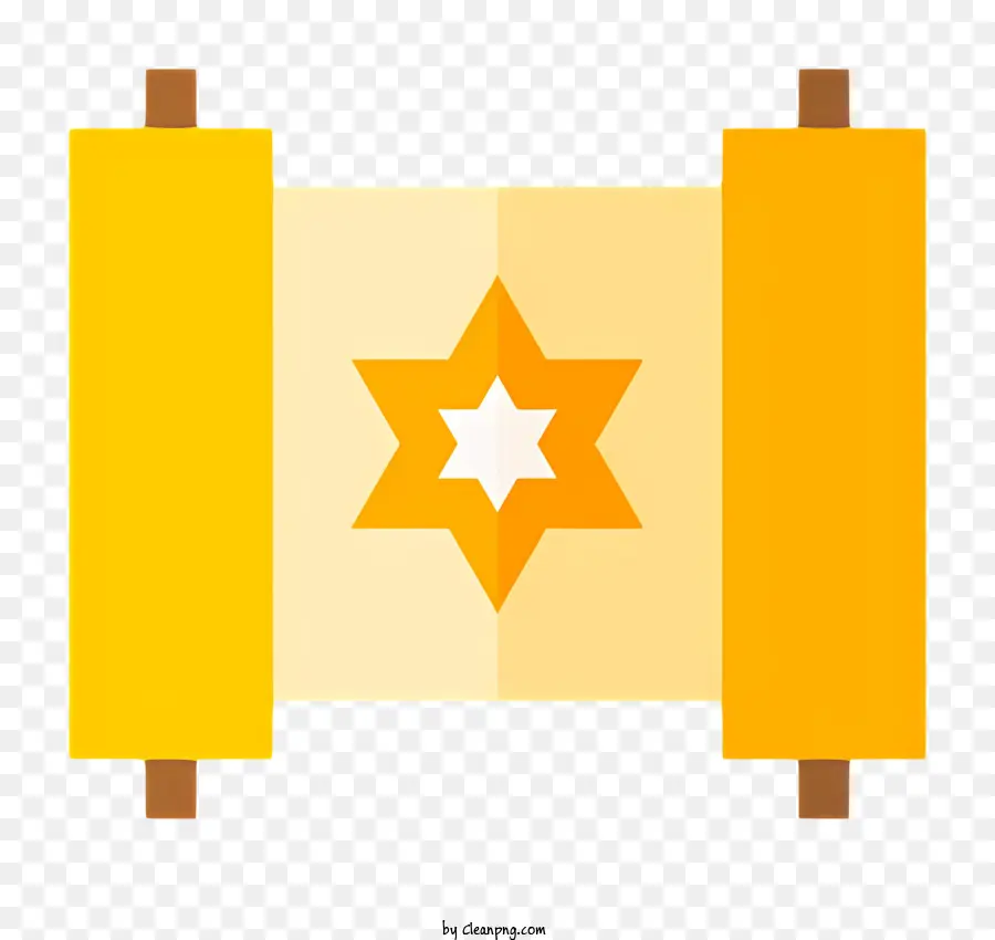 желтое полотенце，Белая звезда Давида PNG