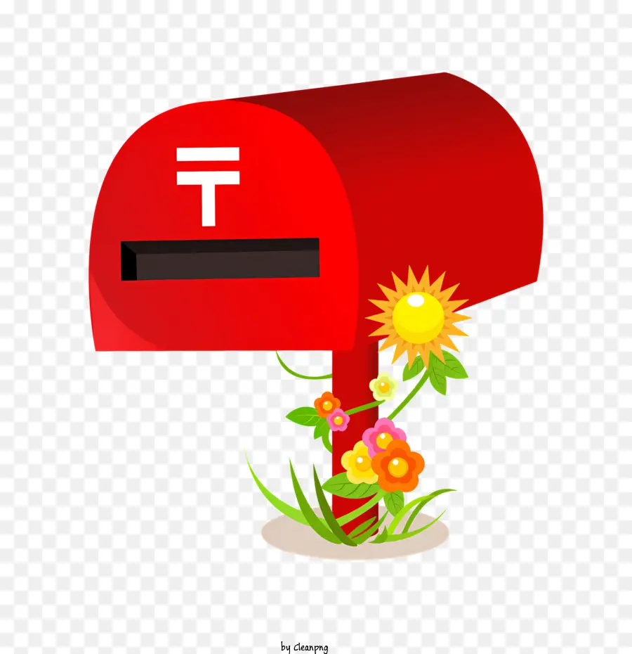красный почтовый ящик，Bouquet Of Flowers PNG