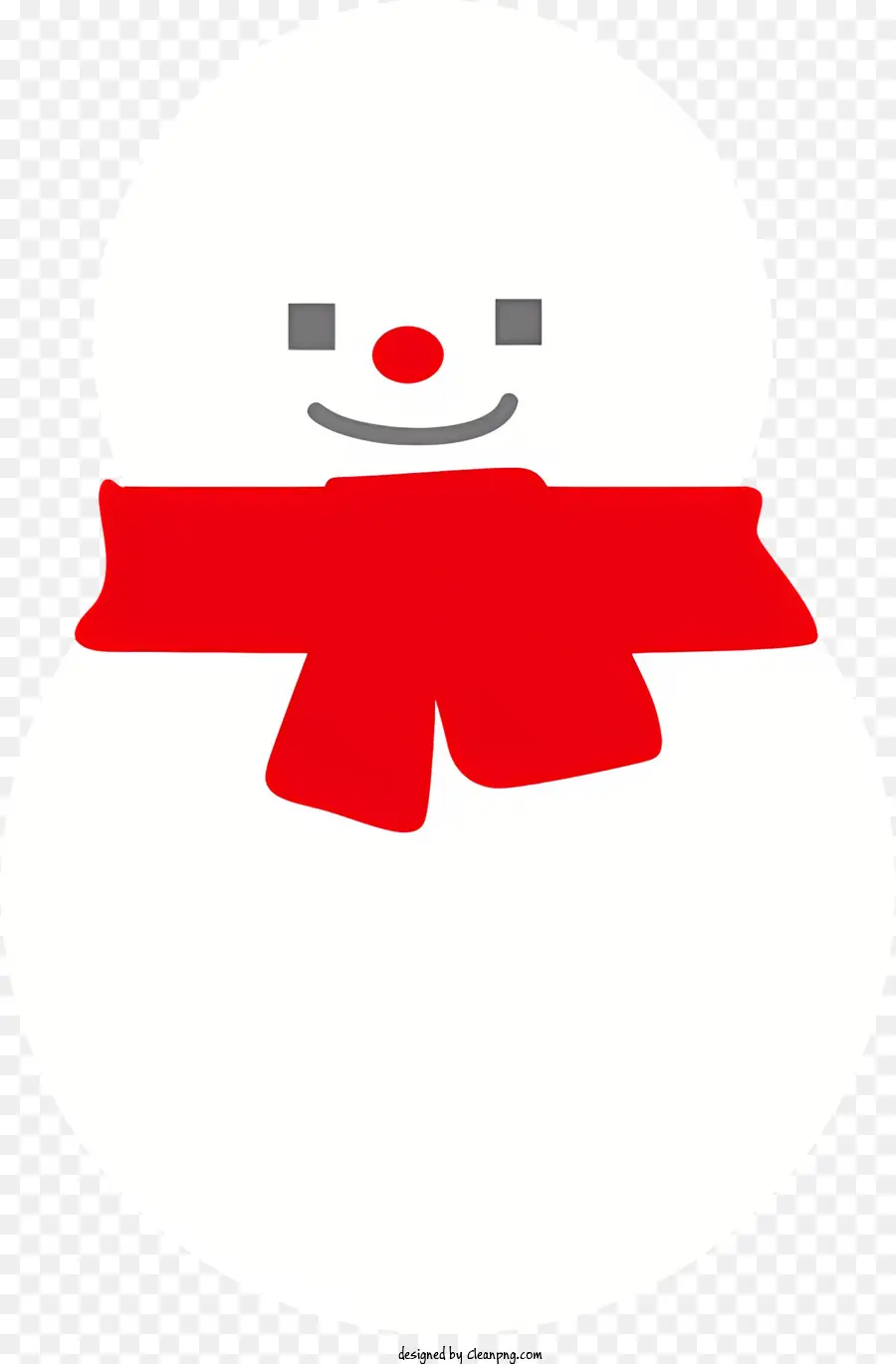 мультфильм снеговик，красный шарф PNG