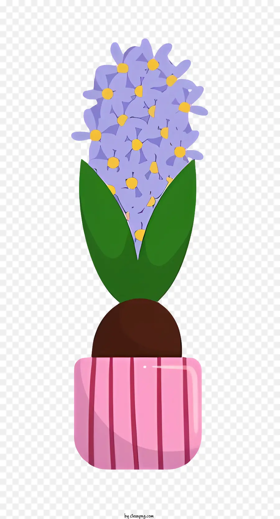 маленький фиолетовый цветок，Розовый полосатый контейнер PNG