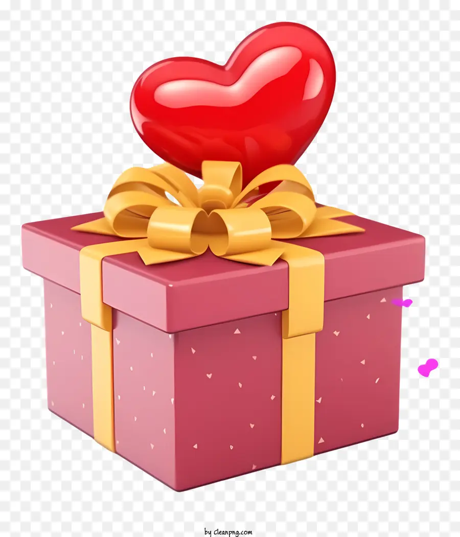 подарочная коробка в форме сердца，Bow PNG