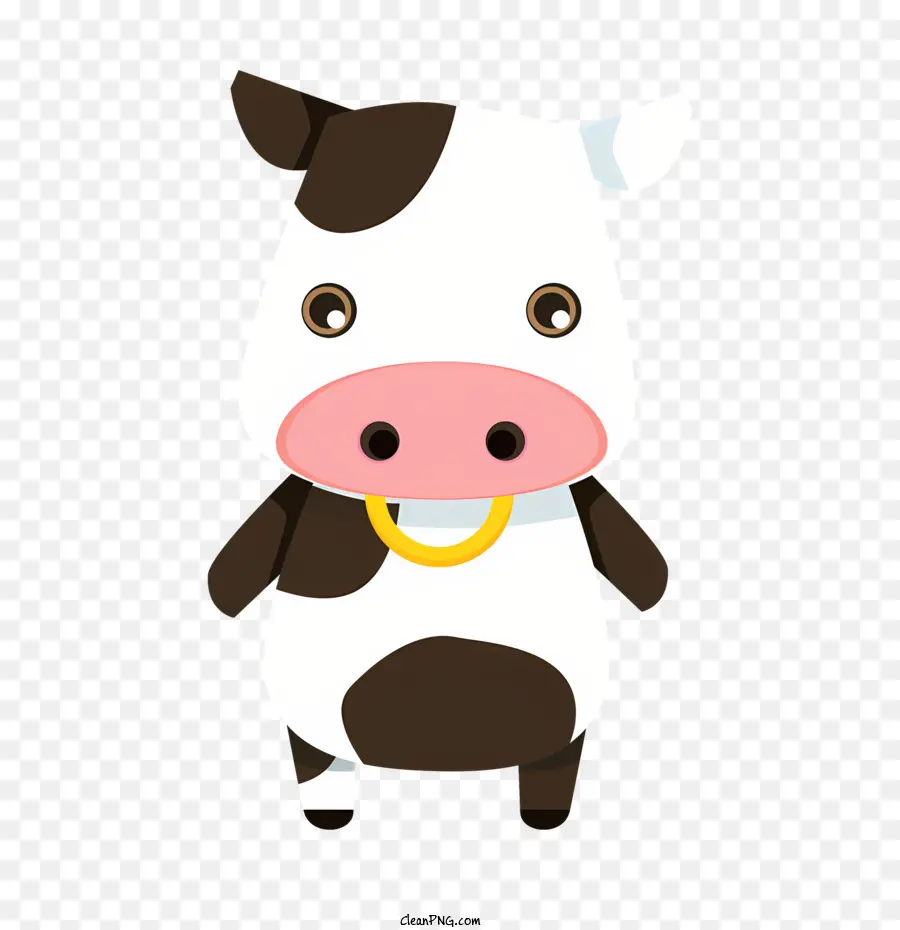 Cartoon Cow，Корова в воротнике PNG