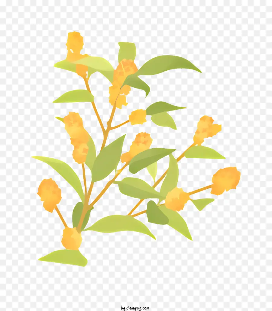 Маленькие желтые цветы，Полные цветы PNG