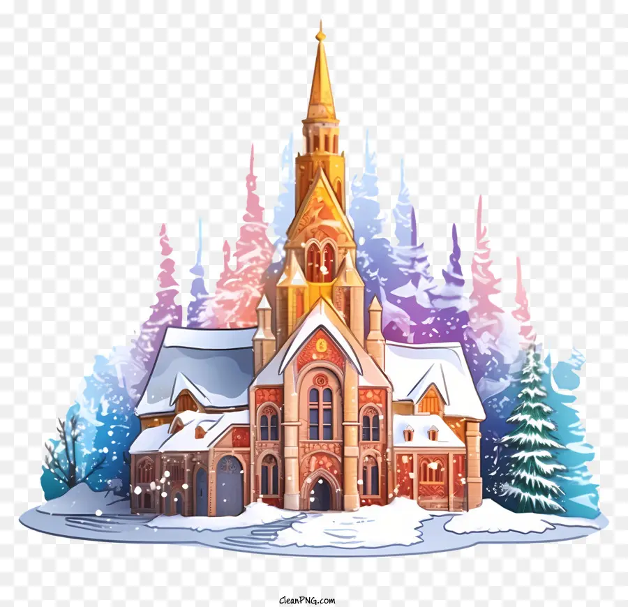 Снежная церковь，Лесная церковь PNG