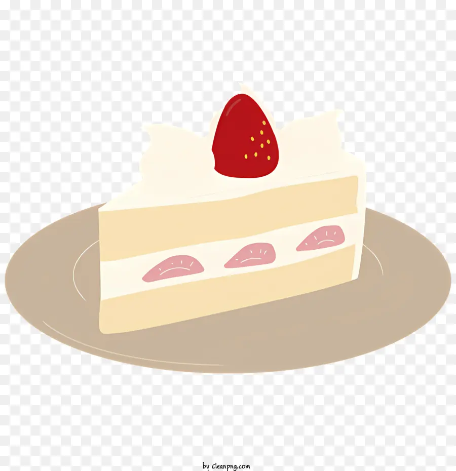 кусочек торта，Клубничный PNG