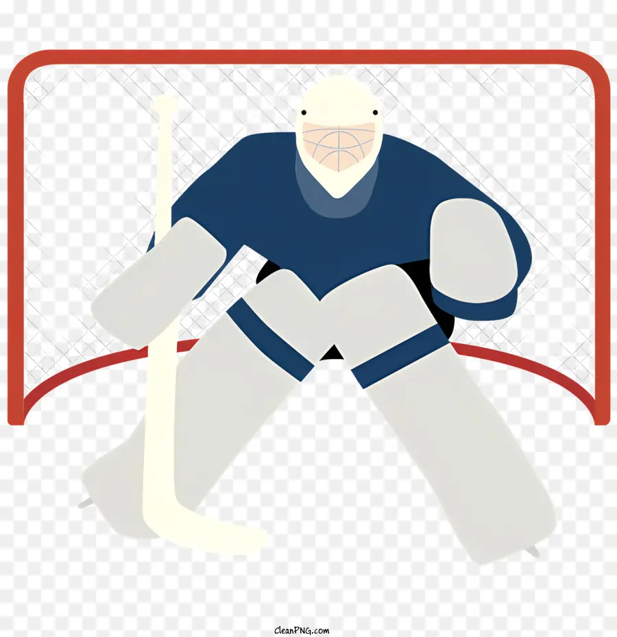 хоккей вратарь，Синяя форма PNG