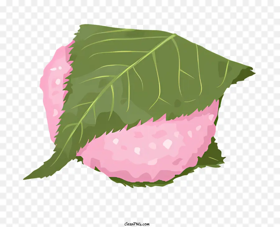 Розовое Яблоко，зеленые листья PNG