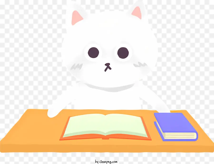 белая кошка，рабочий стол PNG