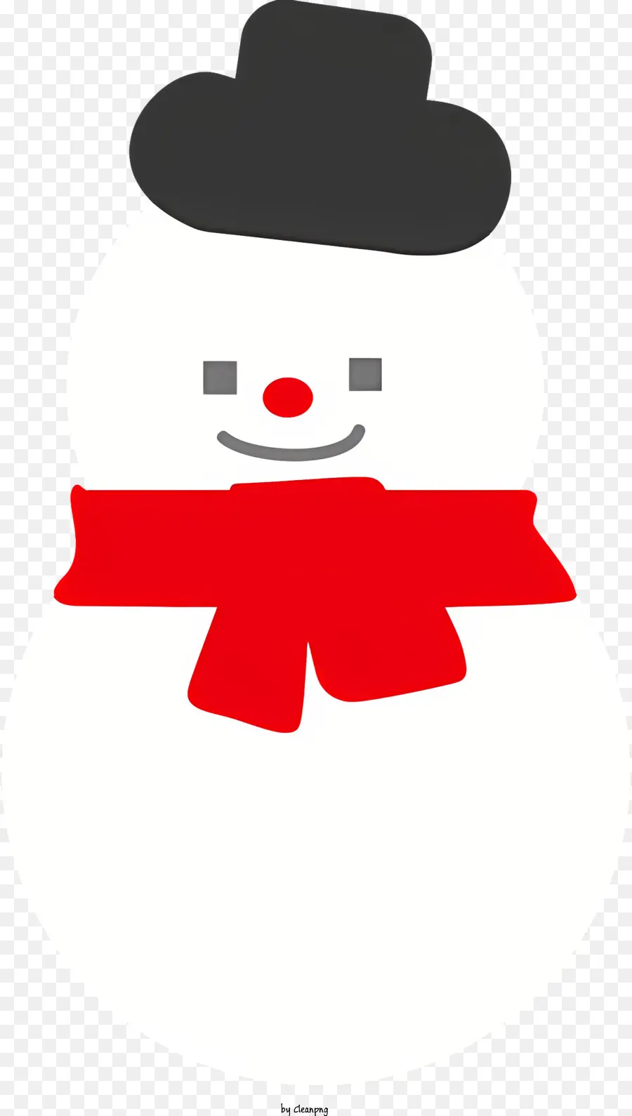 мультфильм снеговик，черно белый полосатый шарф PNG
