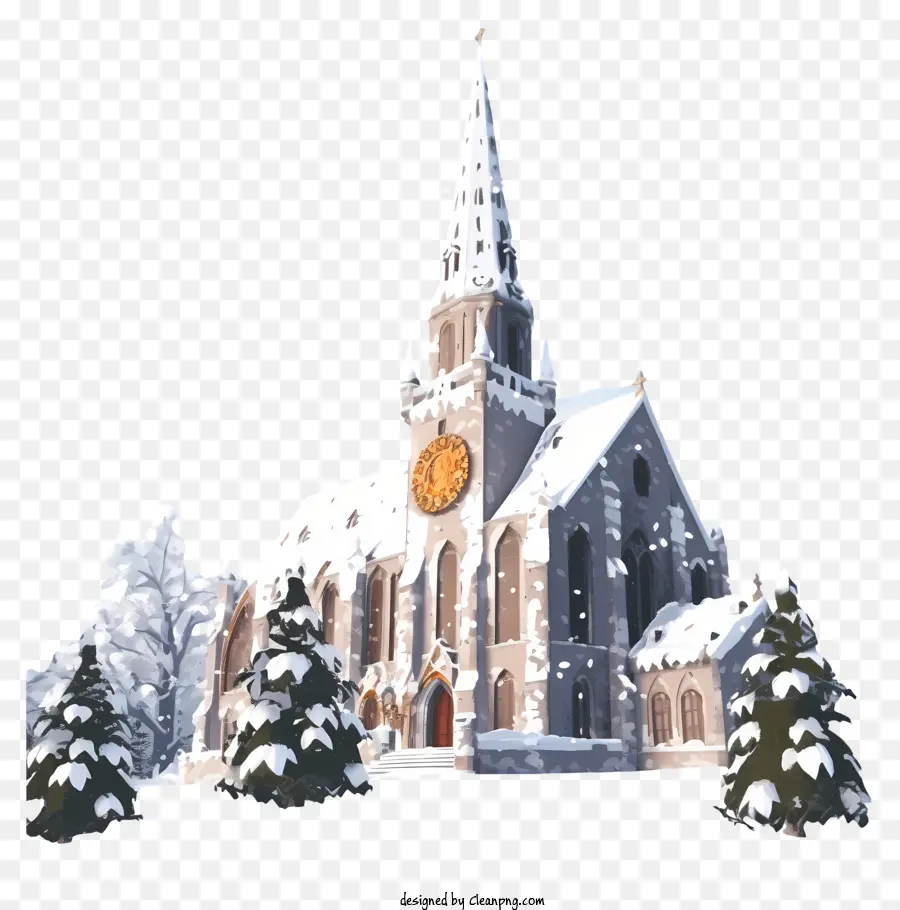 Зимняя церковь，Снежная церковь PNG