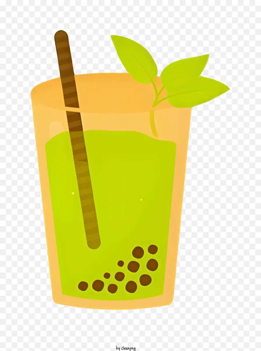 зеленый напиток，Стакан с напитком PNG