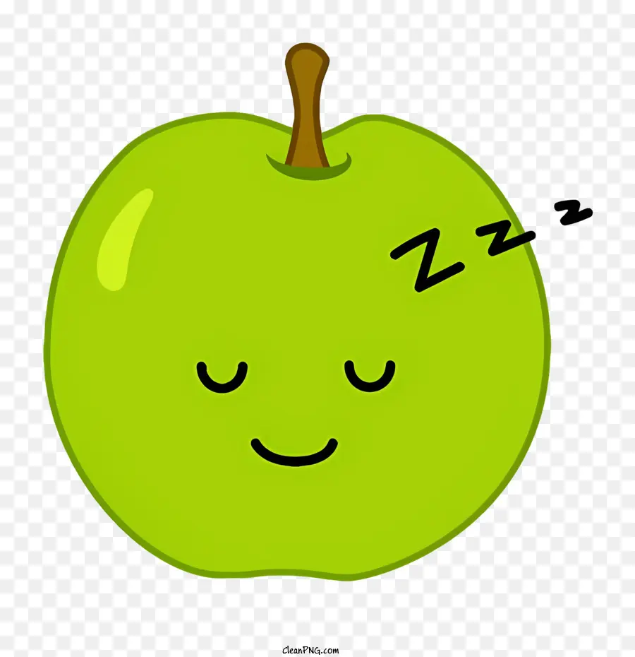 зеленое яблоко，иллюстрации шаржа PNG