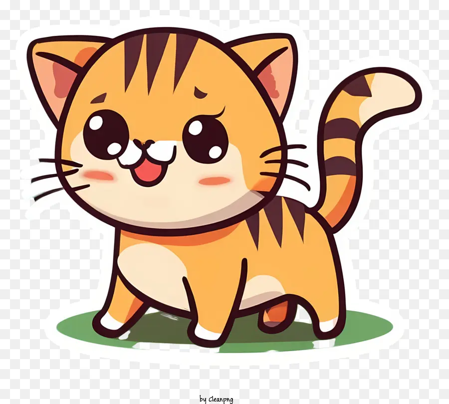 мультфильм кот，Большие круглые глаза PNG
