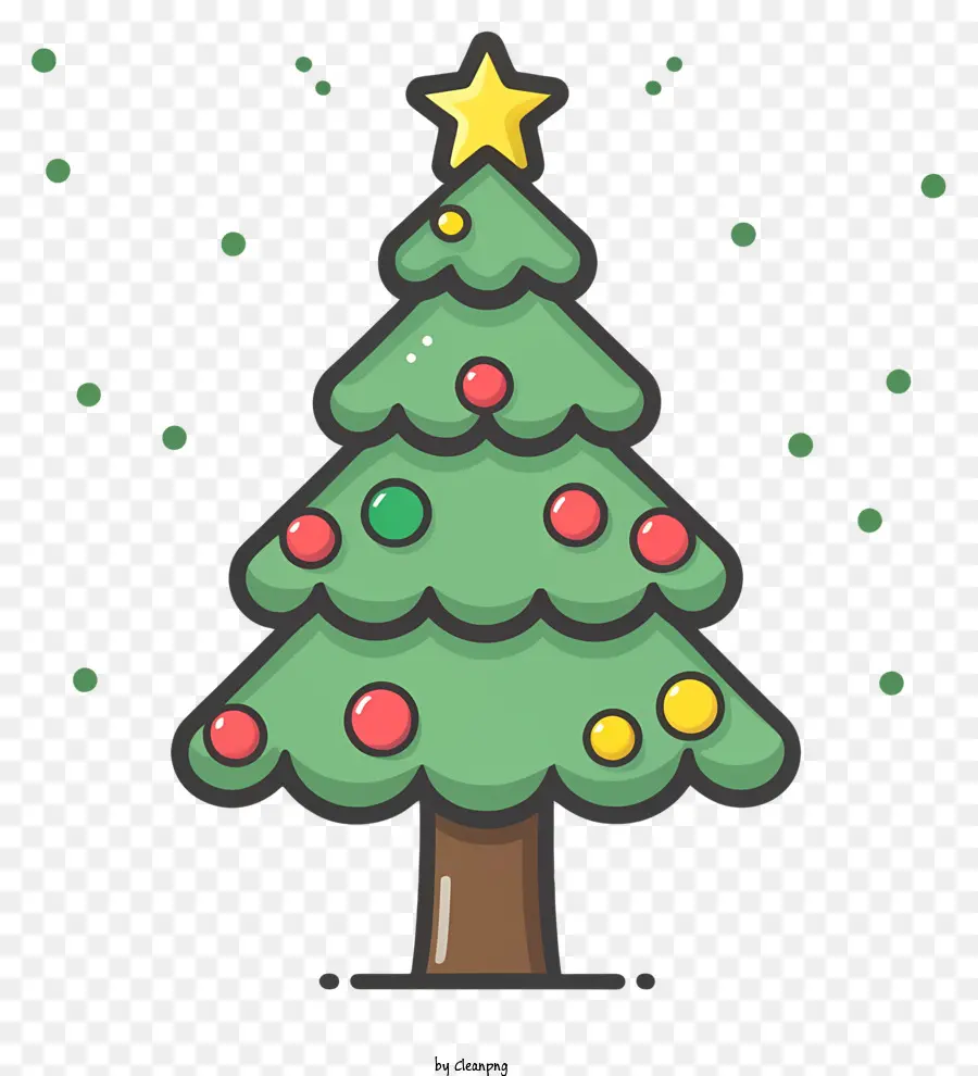 мультфильм，Зеленая рождественская елка PNG