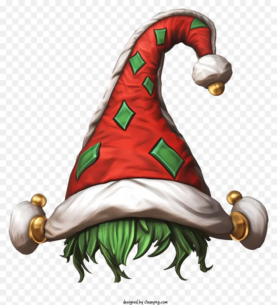Рождество шляпу，красная и зеленая шляпа PNG