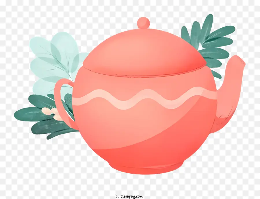 розовый чайничек，Украшение чайника PNG