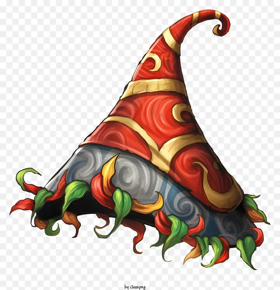 разноцветная шляпа ведьмы，богато украшенная корона PNG