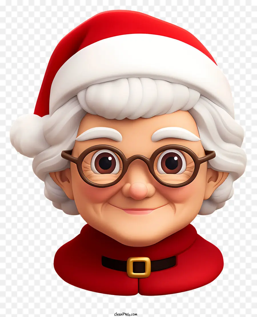 пожилая женщина，Санта Клауса Шляпа PNG