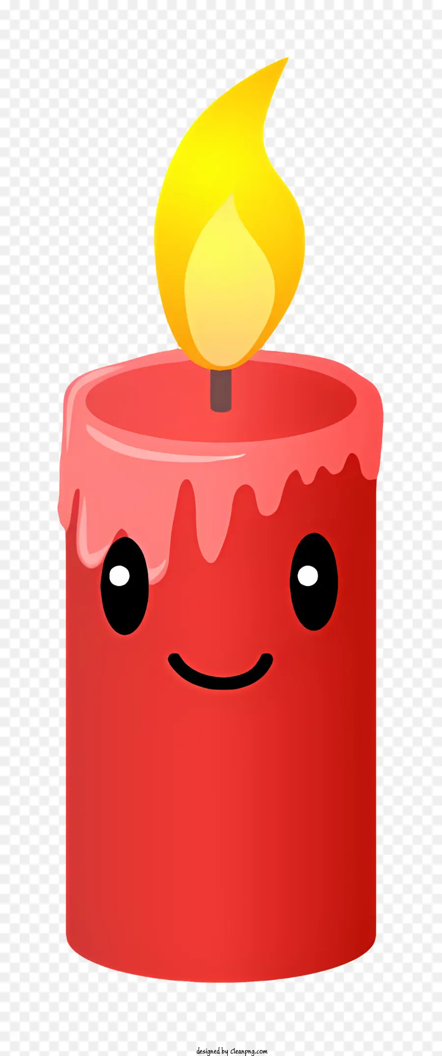красная свеча，счастливое лицо PNG
