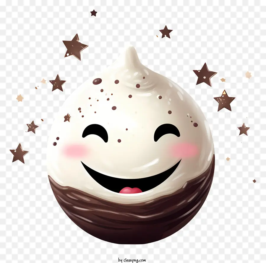 Шоколадный шарик персонаж，Мультфильм шоколадный мяч PNG