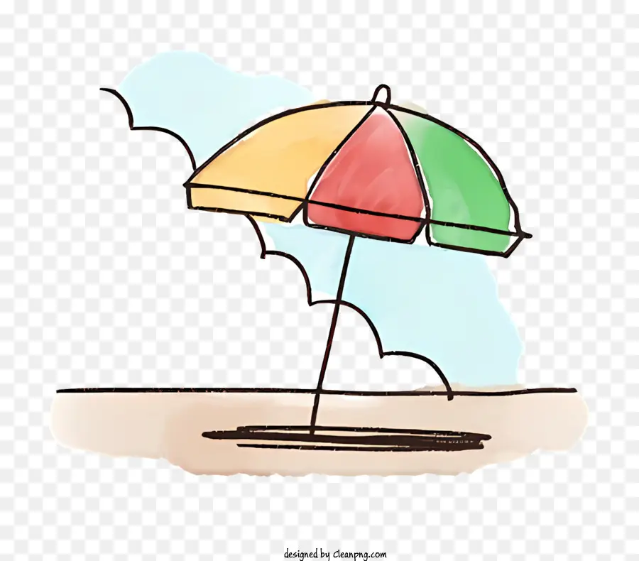 мультфильм，красочный зонтик PNG