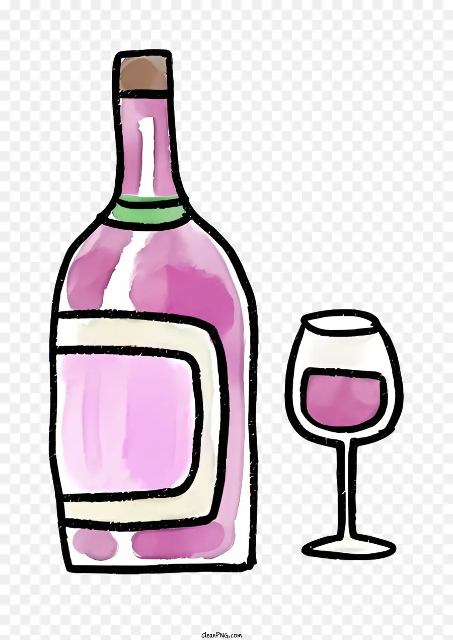 мультфильм，Розовое вино PNG