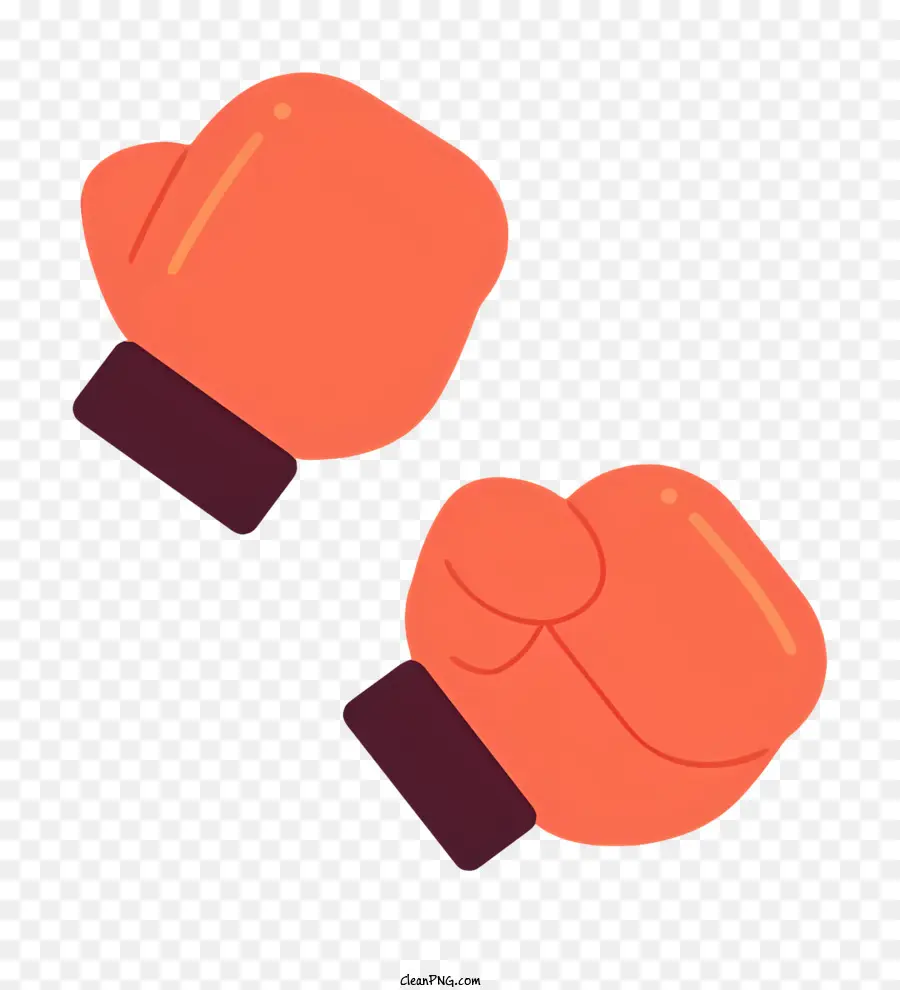 боксерские перчатки мультфильм，Оранжевые боксерские перчатки PNG