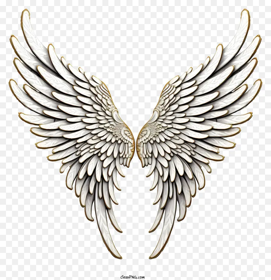 Doodle Angel Wings，пернатые крылья PNG