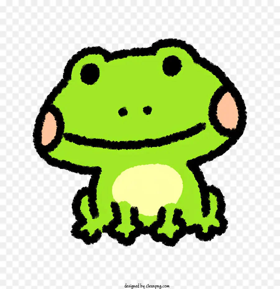 мультфильм，зеленая лягушка PNG