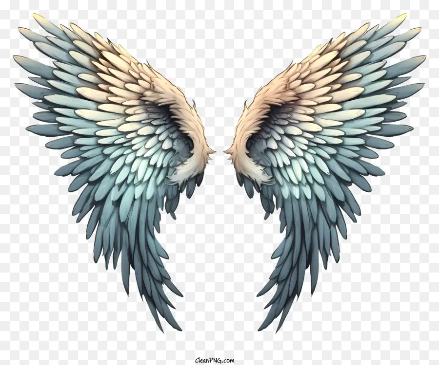 Ручная нарисованная элегантные крылья ангела，крылья ангела PNG