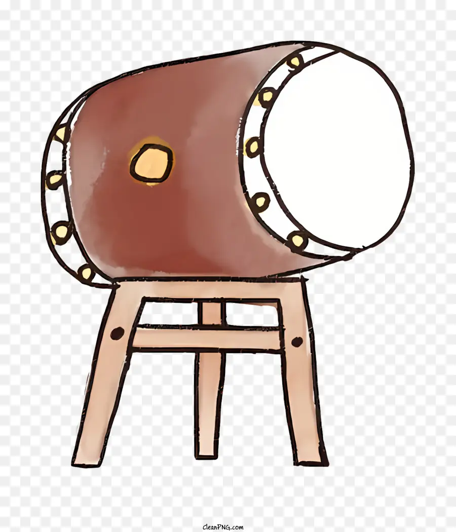 мультфильм，деревянный барабан PNG
