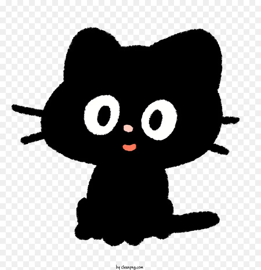 мультфильм，Черный кот PNG