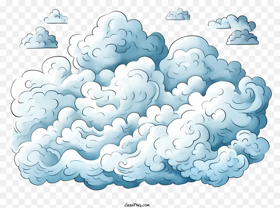 Doodle Cloud，пасмурное небо PNG