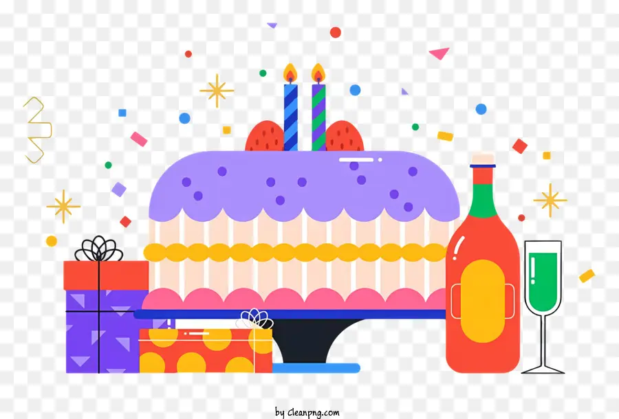 День рождения，День рождения Торт PNG