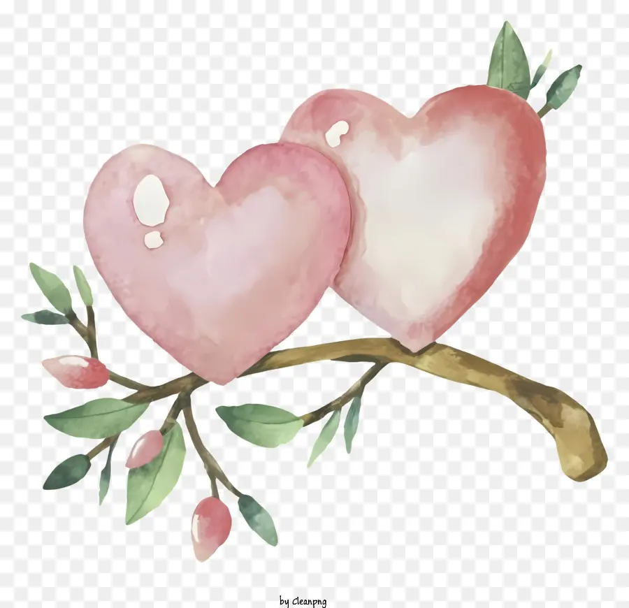 мультфильм，Розовые сердца PNG