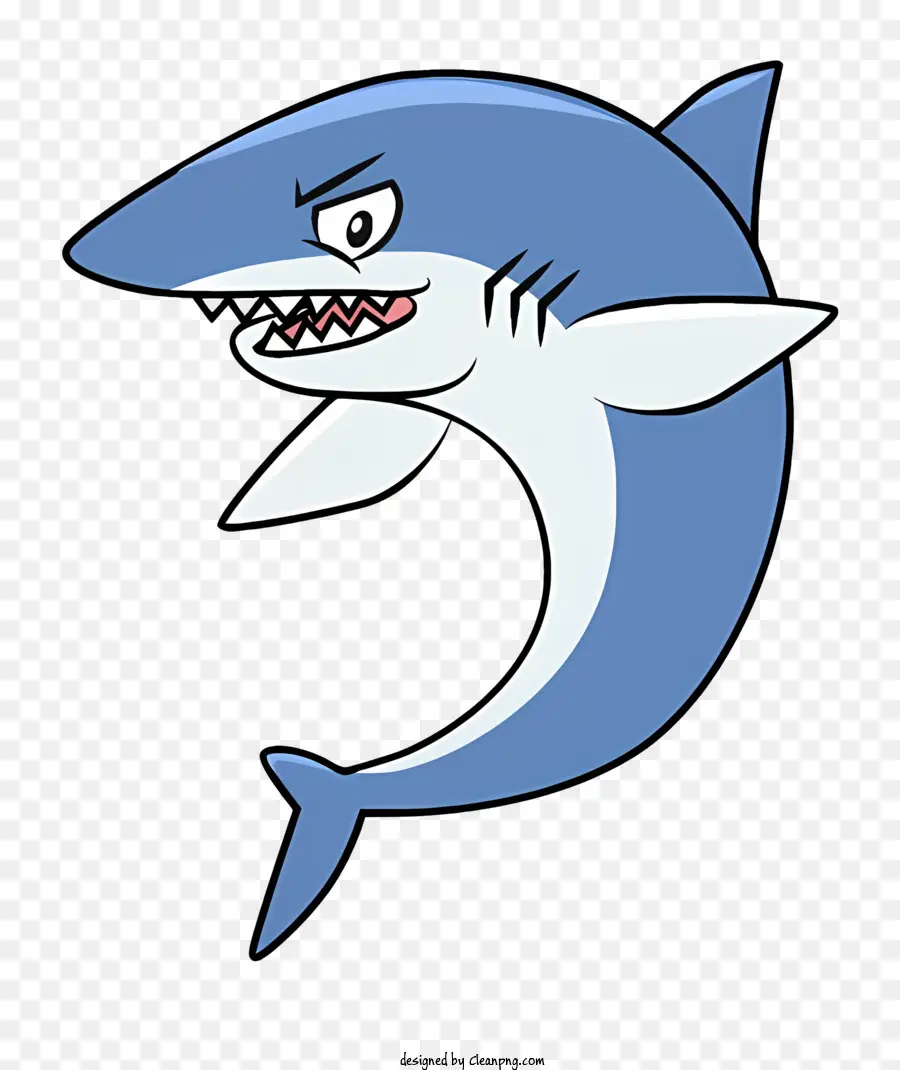 мультфильм，злой акулы PNG