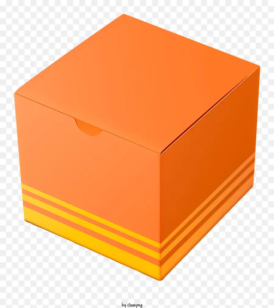 Коробка，Оранжевая подарочная коробка PNG