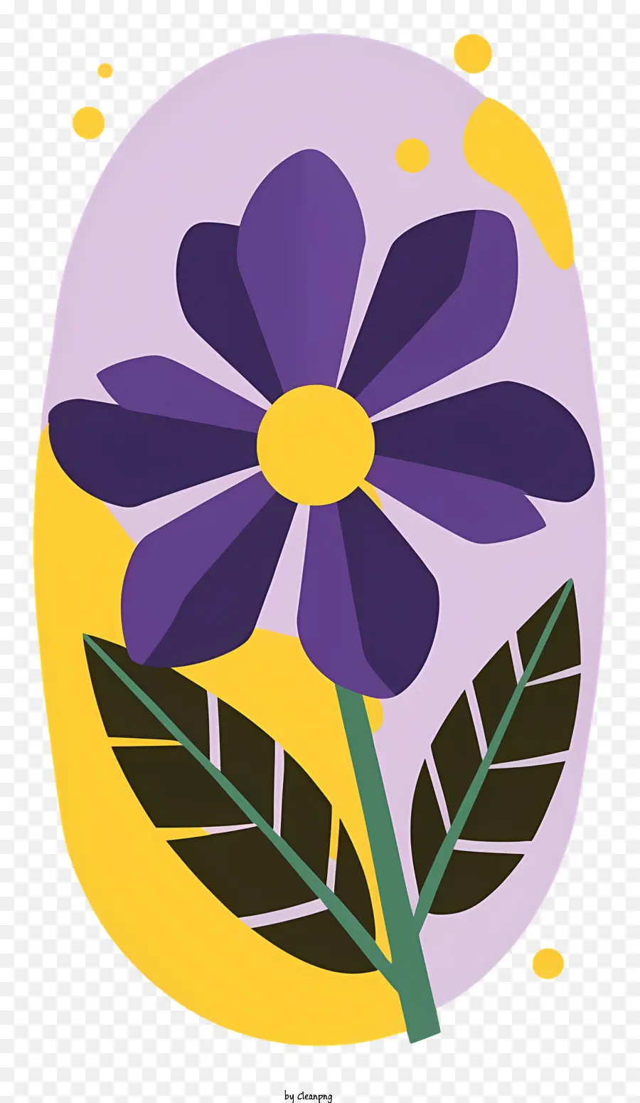 мультфильм，фиолетовый цветок PNG